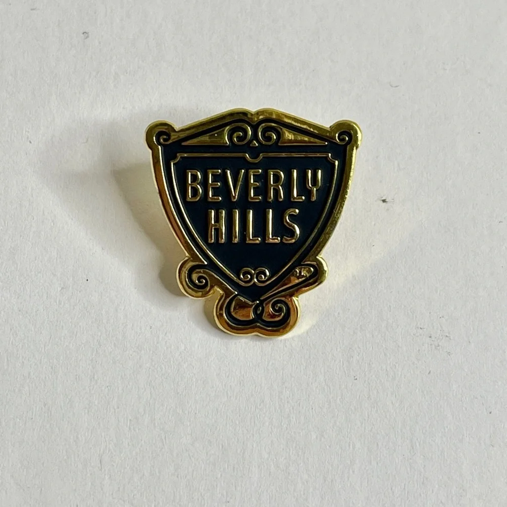 Beverly Hills Logo Gold and Black Enamel Pin